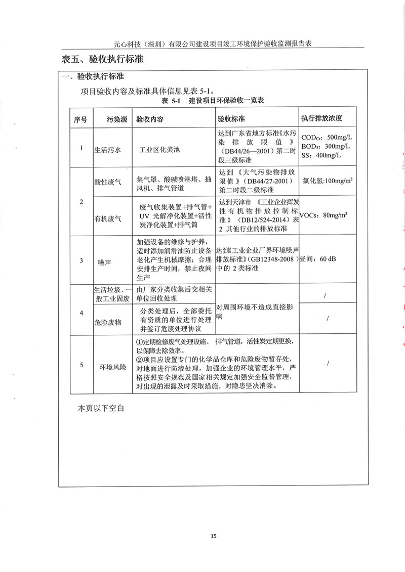 元心科技(深圳)有限公司竣工驗收報告表(圖19) 元心科技(深圳)有限公司竣工驗收報告表(圖19)